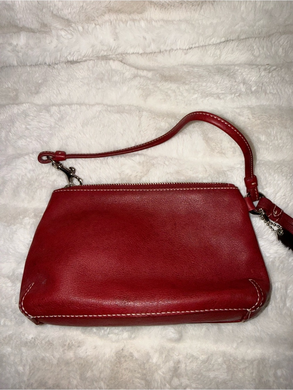Coach Red Leather Wristlet - Picture 2 of 6